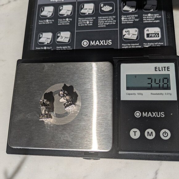 14K White Gold and Diamond Studs - Picture 3 of 4